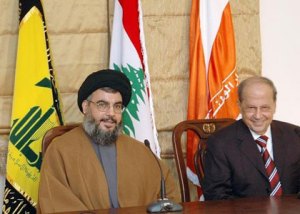 sayyed Hassan Nasrallah & le général Michel Aoun